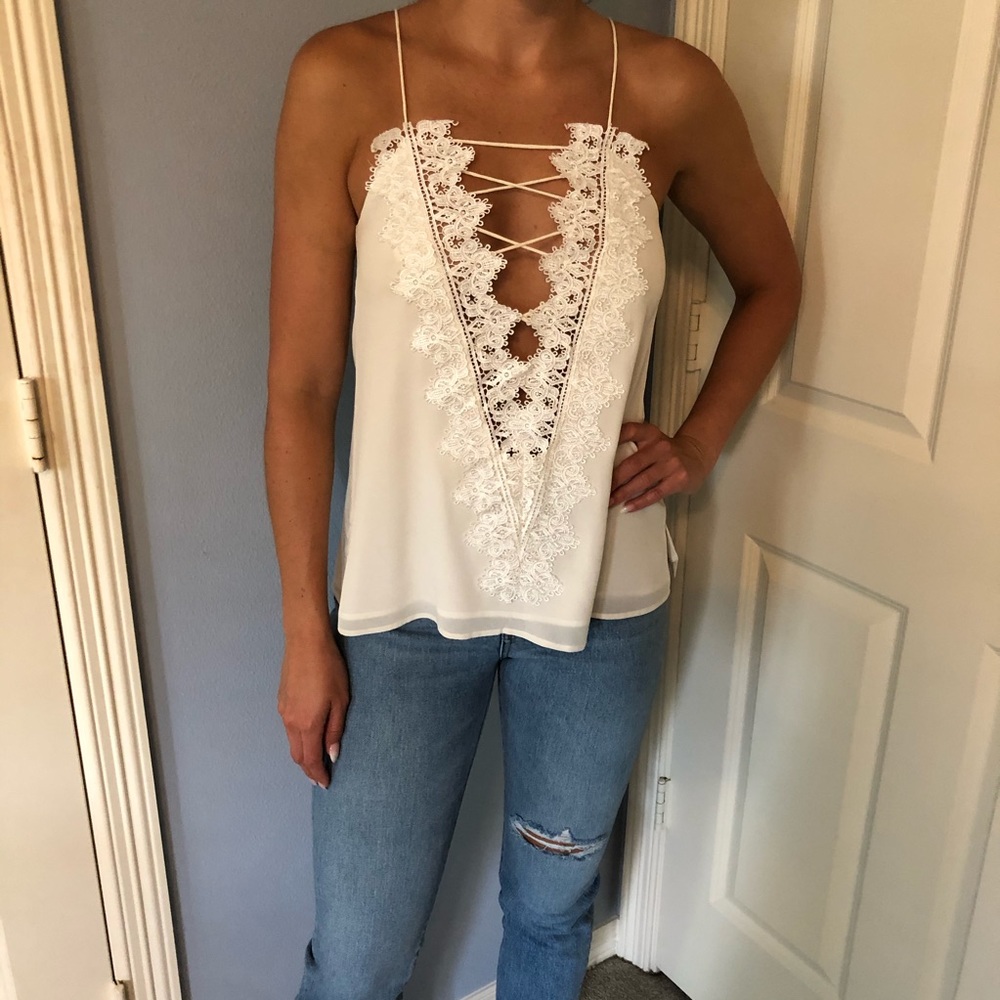 Lace up front Blouse